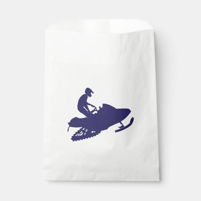 Navy-Snowmobiler Favour Bag (Front)