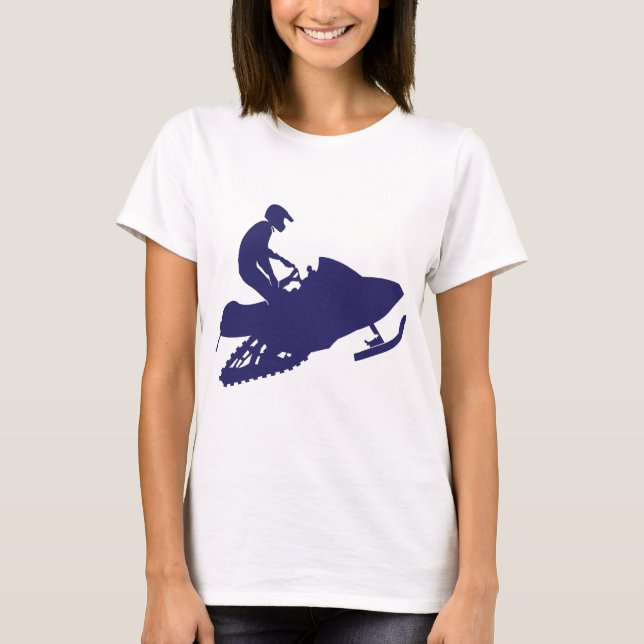Navy-Snowmobiler T-Shirt (Front)