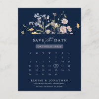 Navy Spring Wildflower Meadow  Save the Date