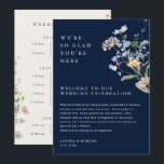 Navy Spring Wildflower  Weekend Events Program<br><div class="desc">Capture the beauty of nature on your special day with our exquisite wildflower watercolor wedding weekend events program Elegant, unique, and blooming with love. Use the text fields to personalise your design with your own wording and details. If you want to change the font style, colour or text placement, simply...</div>