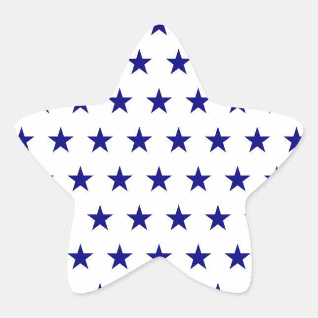 Navy Star Pattern Sticker (Front)