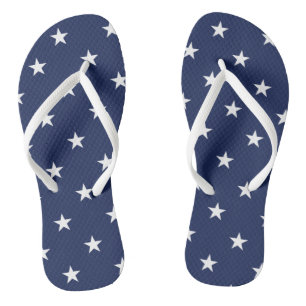 Navy Stars Flip Flops
