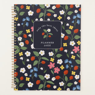 Navy Strawberry pattern planner