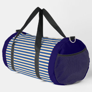 Navy Stripe Duffle Bag