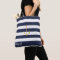 Navy Stripe Nautical Anchor Personalised Tote Bag