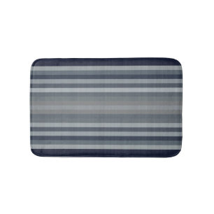 Navy Stripes Bath Mat