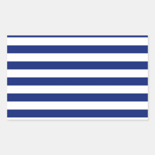 Navy Stripes Nautical Decor Rectangular Sticker