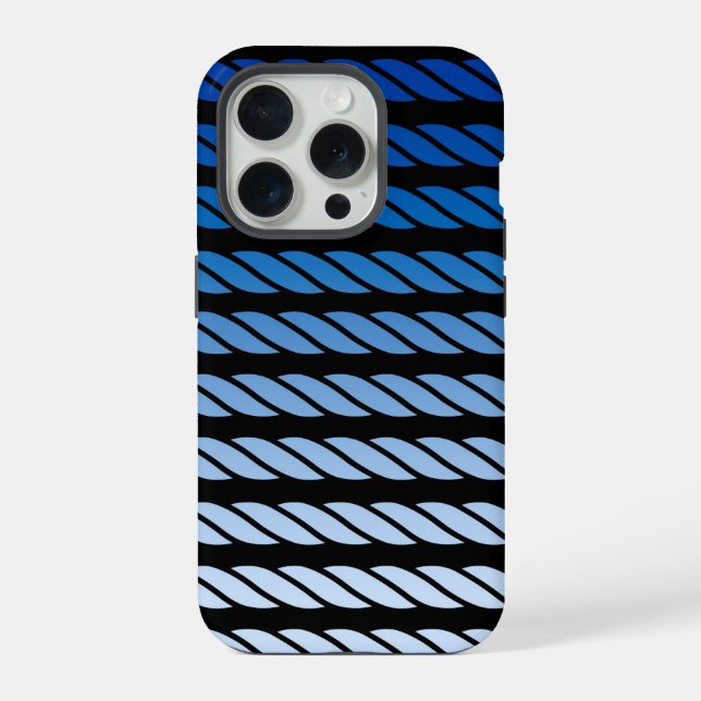 Navy Stripes Nautical Pattern iPhone Case (Back)