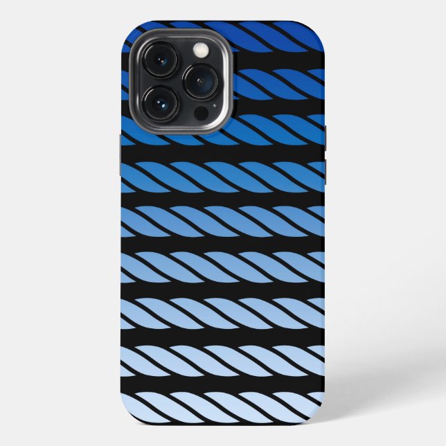 Navy Stripes Nautical Pattern iPhone Case (Back)