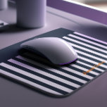 Navy Stripes | The Modern Gentleman's Monogram Mouse Pad<br><div class="desc">Personalised mouse pads are the answer to a dull desk. Co-workers, teachers & friends will love our mouse pads. Make sure to buy one for yourself to spruce up your work life! Everyone has a computer and mouse pads are a necessity for working on your desktop or laptop! The pinstripes...</div>