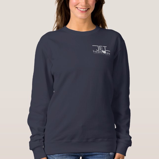 Navy Sweatshirt with White Logo (Front)