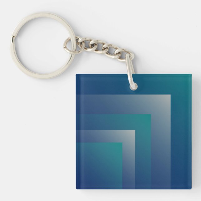 Navy teal grey key ring (Front)
