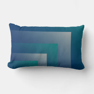 Navy teal grey lumbar cushion