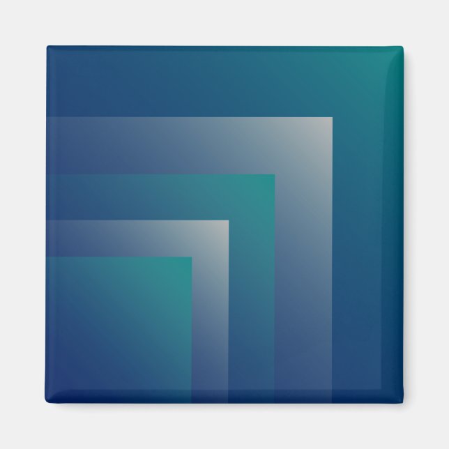 Navy teal grey magnet (Front)