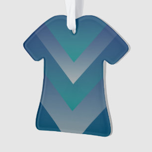 Navy teal grey ornament