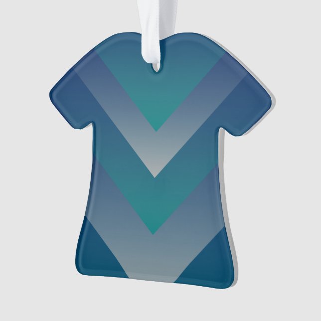 Navy teal grey ornament (Front)