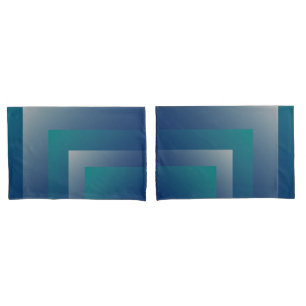 Navy teal grey pillowcase