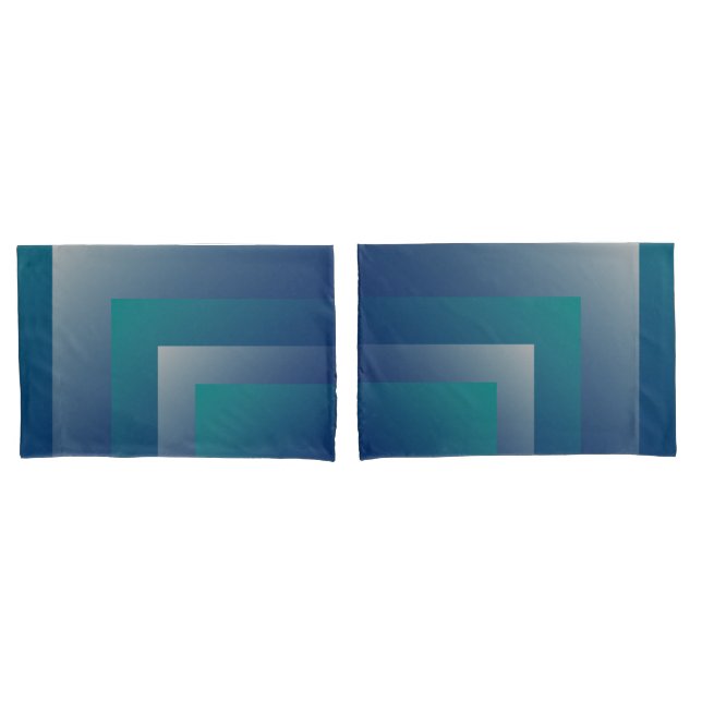 Navy teal grey pillowcase (Front-Set)