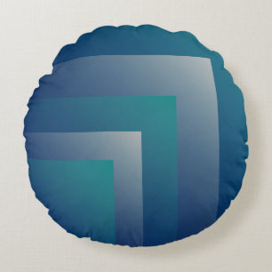 Navy teal grey round cushion