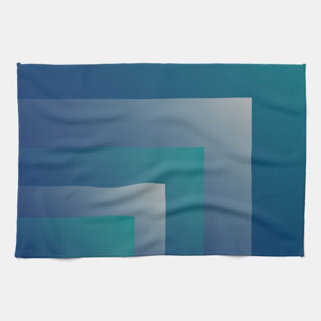 Navy teal grey tea towel (Horizontal)
