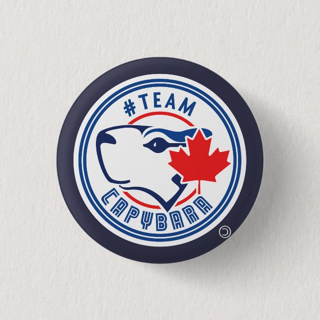 Navy Team Capybara Button (small) (Front)