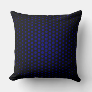 Navy Techno Dots Modern Black Cushion