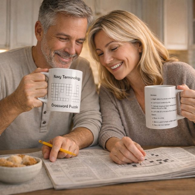 Navy Terminology Crossword Puzzle Coffee Mug (Creator Uploaded)