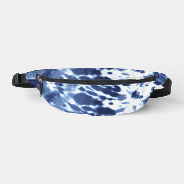 “Navy Tie-Dye” Two-Sided Print  Fanny Pack (Front)