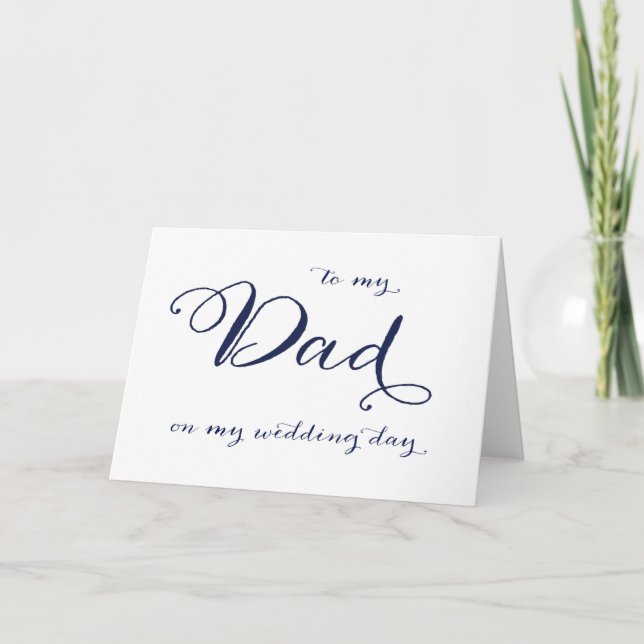 Navy To My Dad on My Wedding Day Card (Front)