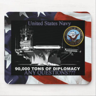 Navy Tons of Diplomacy Mouse Pad