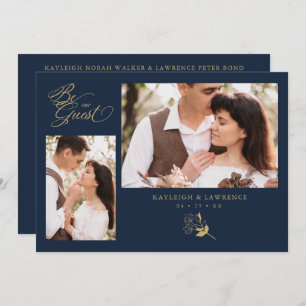 Navy Trendy Branches Wedding Celebration 2 Photos