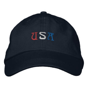 Navy USA Basic Adjustable Embroidered Hat