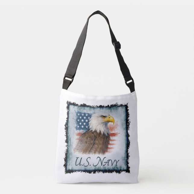 Navy USN Veteran Crossbody Bag (Front)