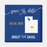 Navy Utah Wedding Save the Date Map