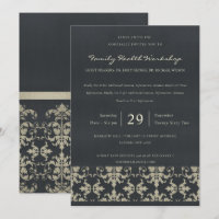 NAVY VELVET SILVER DAMASK CLASSIC WORKSHOP EVENT