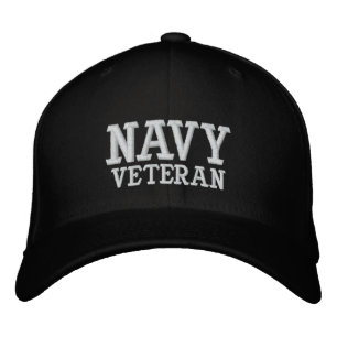 NAVY, VETERAN EMBROIDERED HAT