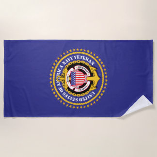 Navy Veterann Beach Towel