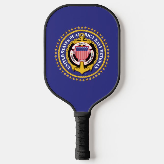 Navy Veterann Pickleball Paddle (Front)