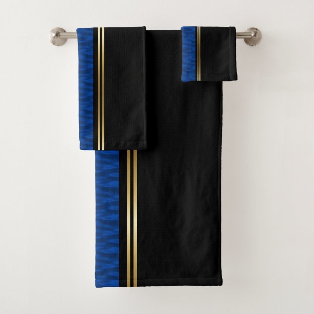Navy Water Bath Towel Set (Insitu)