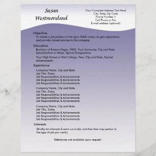 Navy Wave Custom Resume Template