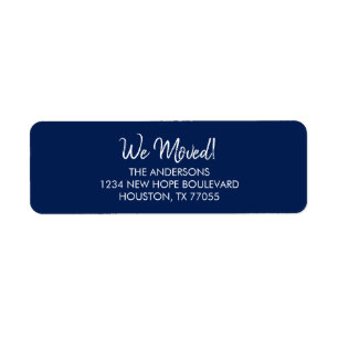 Navy We Moved Return Address Labels