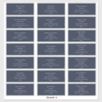 Navy Wedding Guest Address Labels