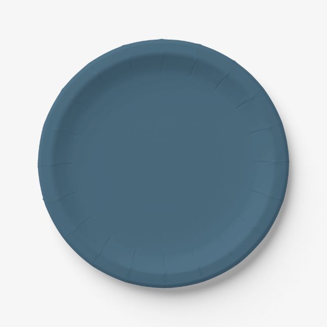 Navy Wedding Paper Plate (Front)