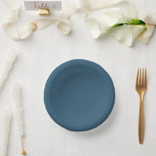 Navy Wedding Paper Plate