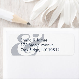 Navy Wedding Return Address Label Centred