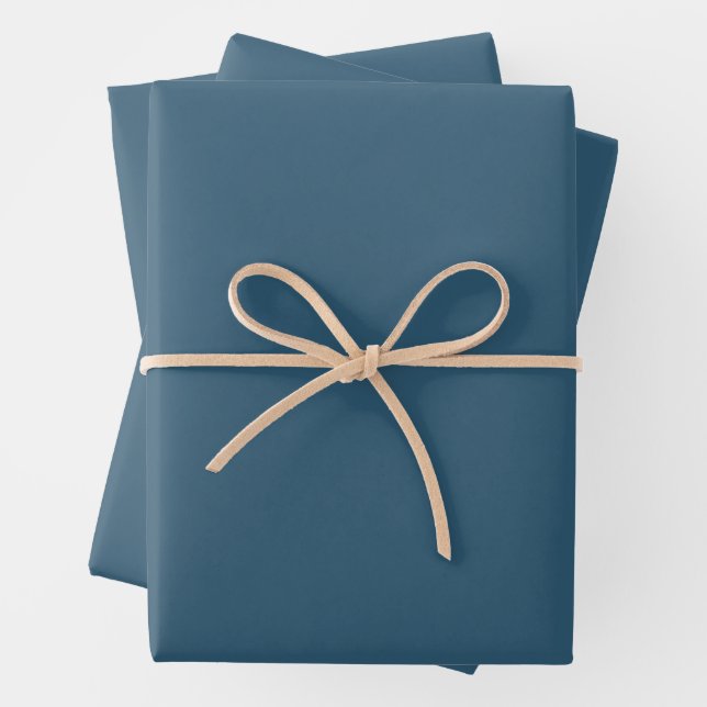 Navy Wedding Wrapping Paper Sheet (In situ)