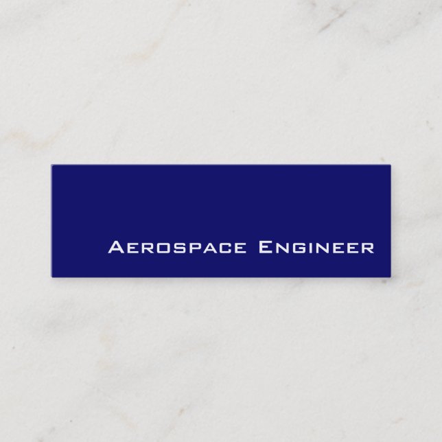 Navy white Aerospace Engineer business cards (Front)
