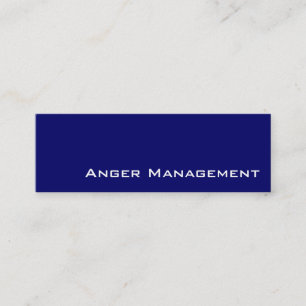 Navy white Anger Management business cards