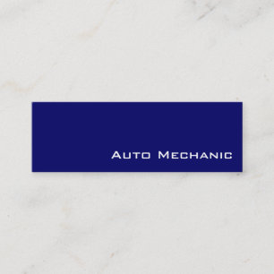 Navy white auto mechanic business cards