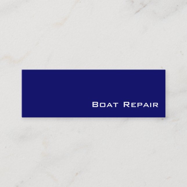 Navy white Boat Repair business cards (Front)